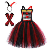 Kids Children Movie IT Pennywise Red Dress Outfits Cosplay Costume Halloween Carnival Suit